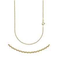 FIRETTI Collierkettchen Schmuck Geschenk Gold 333 Ankerkette diamantiert 45