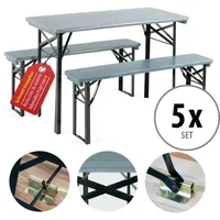 Stagecaptain Bierzeltgarnitur 15-tlg. Grau