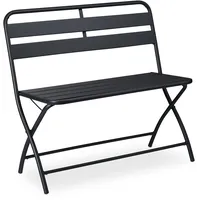 Relaxdays Gartenbank 90 x 84 x 49 cm Grau