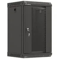 LANBERG 10 9U 300x300 Wandgehäuse Glastür (FlatPack) sw Multimedia-Technik