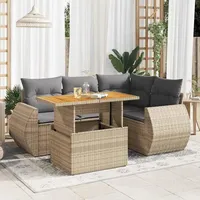VidaXL Garten-Lounge-Set 5-tlg. beige