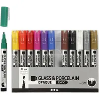 Creativ Company Glas-/Porzellanmalstift 12 St. Sortierte Farben
