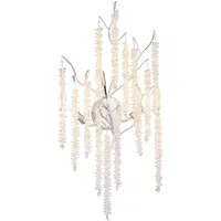 GLOBO Wandleuchte H 60 cm  verchromt transparent