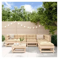 VidaXL Garten-Lounge-Set 7-tlg. braun