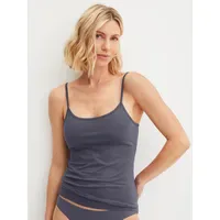 CALIDA Spaghettitop "Essential Cotton", Damen, Gr. S (40/42), graystone,