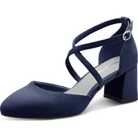 TAMARIS Damen, Pumps mit Blockabsatz, blau, 41 EU