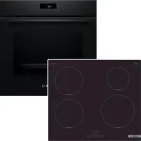 Bosch Herdset 3D-Heißluft Pyrolyse LED-TouchControl + autarkes Induktionskochfeld PowerBoost