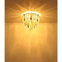 GLOBO Kronleuchter 1 E14 rund goldfarben K9 Kristalle