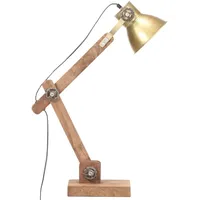 VidaXL Schreibtischlampe Messing Rund 58x18x90 cm Braun