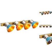 VidaXL Industrie-Stil 2 E27 Holz/Mehrfarbig