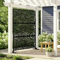 Casa.pro Trennwand And verzinkter Stahl 180x120 cm Schwarz