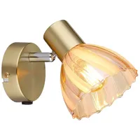 GLOBO Wandleuchte 1 flammig amber 10 cm
