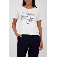 Monari T-Shirt MONARI, Damen, Gr. 42, weiß, Jersey, Obermaterial: