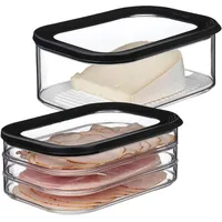 Mepal Modula rechteckig schwarz 1,65 l 2-teiliges Set