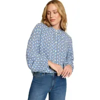 Zero Bluse mit grafischem Print Blau 38