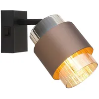 GLOBO Wandleuchte H 17 cm  schwarz