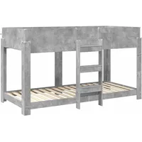 VidaXL Etagenbett Beton Grau 100 x 200 cm Holzwerkstoff