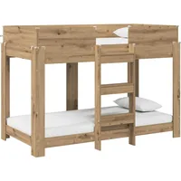 VidaXL Etagenbett Artisan-Eiche 100 x 200 cm Holzwerkstoff