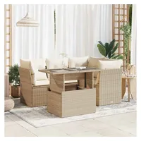 VidaXL Garten-Lounge-Set 5-tlg. beige