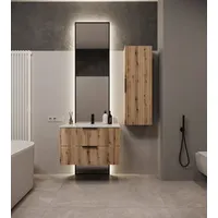 WELLTIME Hängeschrank WELLTIME "Tibu", braun (eiche), B:39,5cm H:115cm T:25,3cm,