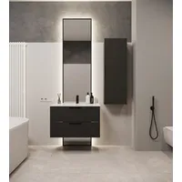 WELLTIME Hängeschrank WELLTIME "Tibu", schwarz, B:39,5cm H:115cm T:25,3cm, Schränke,