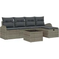 VidaXL Garten-Sofagarnitur Loungesofa grau