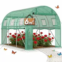 Outsunny Foliengewächshaus Kunststoff Weiß 1,8 m2