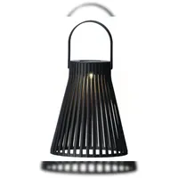 Lumineo Laterne Kunststoff 14x18 cm Solar LED schwarz