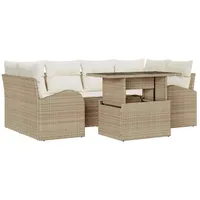 VidaXL Garten-Sofagarnitur Loungesofa beige