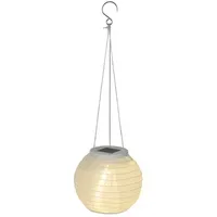Lumineo Lampion Nylon 15x10 cm Solar beige