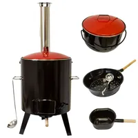 Westerholt Gulaschkanone mit Kesseltopf, Pfanne und Suppenkelle