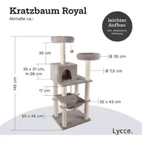 Lycce ROYAL Kratzbaum 145 cm grau