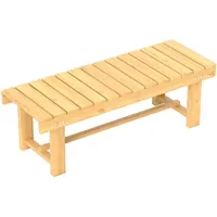 Outsunny Gartenbank 110 x 35 x 38 cm Natur