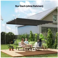 Outsunny Ersatzdach für Pergola 3,5 x 2,6 m Grau