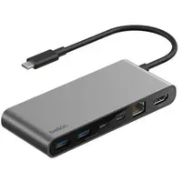 Belkin Connect 8-Port-USB-C-Hub mit 2,5-Gb-Ethernetanschluss spacegrau