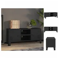 VidaXL TV-Schrank Industrie-Stil Schwarz 105x35x42 cm Metall