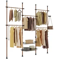 SoBuy Kls04-ii Garderobenständer 331,8x37x295cm braun