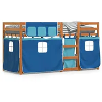 VidaXL Etagenbett mit Vorhängen 75 x 190 cm Kiefer