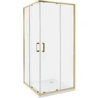 Beliani Tela Duschkabine mit Schiebetür 90 x 185 cm