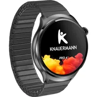 Knauermann PRO 4 Rund 47 mm Schwarz Silikonband Schwarz