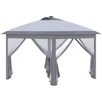 Outsunny Faltpavillon 3,3 x 3,3 m Grau