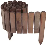 Aquagart Holz Rollzaun 200 x 10 cm dunkelbraun