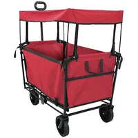 VidaXL Bollerwagen faltbar rot