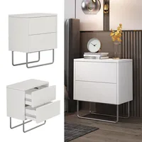 Vicco Nachttisch Calvin, Weiß, 45 x 50 cm,