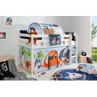 TICAA Hochbett Pirat Luan 90 x 200 cm Kiefer