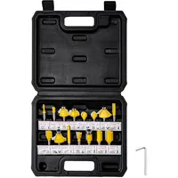 Vevor Fräser-Set, 15-teilig, Oberfräser-Set mit 1/4-Zoll-Schaft, Kunststoff-Tragekoffer, Holzbearbeitungswerkzeuge für