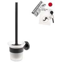 Bremermann WC-Garnitur PIAZZA BLACK inkl. Klebeset - Gr.: onesize