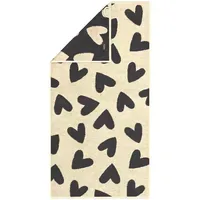 CAWÖ Heart Beats Handtuch 50 x 100 cm grau