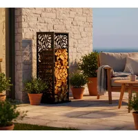 Westmann Kaminholzregal Luma Flow Metall 38 x 112 x