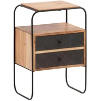 Wohnling Nachtschrank Akazie 40 x 60 x 30 cm
